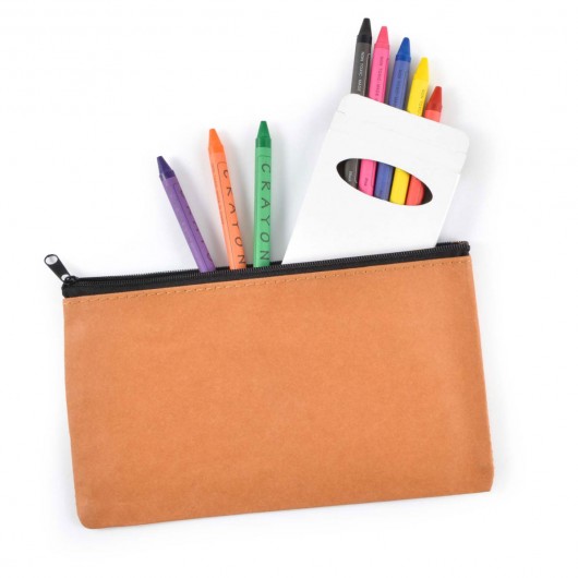 Kraft Pencil Case and Crayon Sets